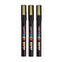 POSCA PC-3M Water Based Paint Marker, Fine Bullet Tip, Gold, 3/PK (UBCPC3MGOLD-3)~#|#~9BAFC594-C083-46B5-A7EF00867DE1ABB8_sc7