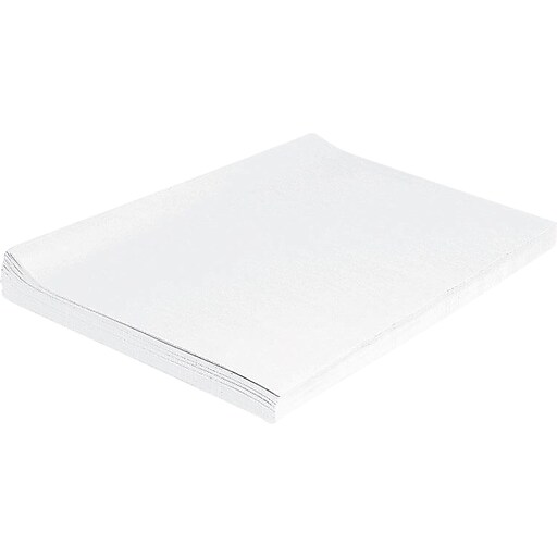 Spectra Deluxe Bleeding Art Tissue Paper, 20" x 30", White, 480 Sheets