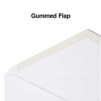 Staples Gummed #10 Business Envelopes, 4 1/8" x 9 1/2", White, 125/Box (235234N)