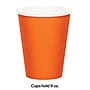 Creative Converting Touch of Color Paper Cups, 9 oz., Sunkissed Orange, 240 Cups/Carton (56191B)~#|#~9BB9F3CC-F00F-4B87-BB0E6447D7E12592_sc7
