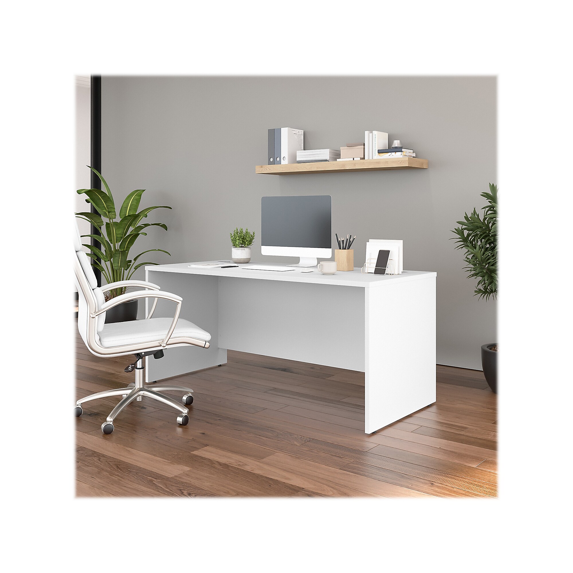 Bush Business Furniture Studio C 66″W Office Desk, White (SCD166WH) Sansujyuku sansujyuku.com