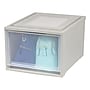 Iris 43.4 qt. Stackable Storage, Plastic, Gray/Clear, 3/Carton (170523CT)~#|#~9BBF9A1B-775B-4341-802F646FD55E7487_sc7