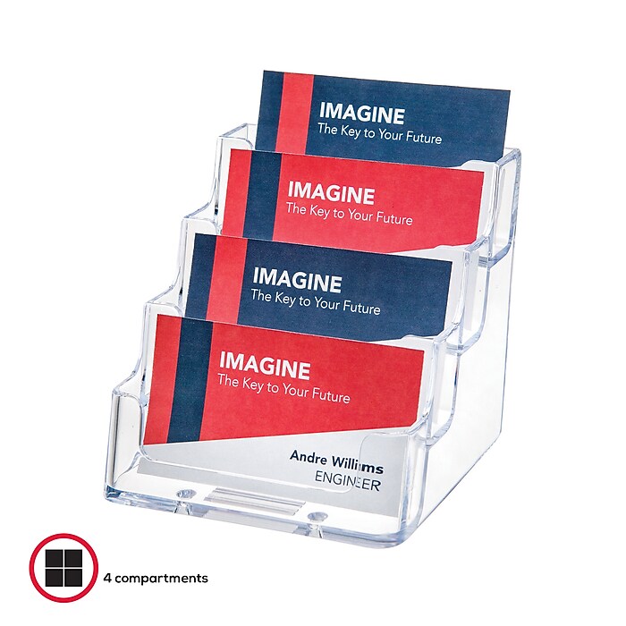 Staples 4-Tier Business Card Holder, 200 Card Capacity