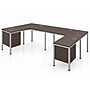 Boss Office Products Simple System 66"W L-Shaped Desk with Pedestal, Driftwood, 2/Set (SGSD008-102)~#|#~9BC1A80F-7967-41D0-B3F9E51CC0DE26C1_sc7