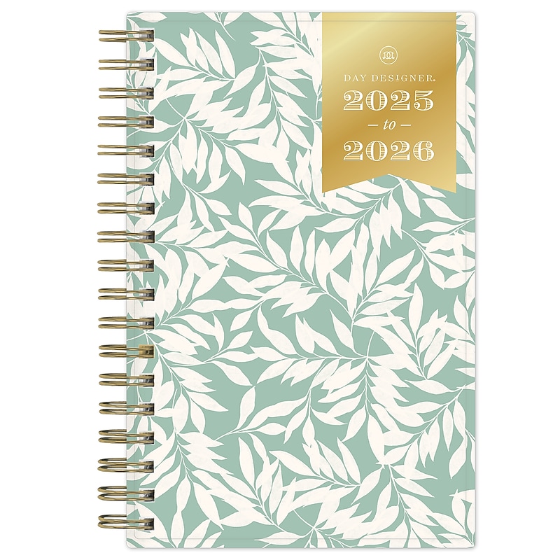 2025-2026 Day Designer for Blue Sky Leaves 8.5" x 11" Academic Year Weekly & Monthly Planner, Plastic Cover (151077) image 1