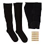 Medline CompreCares Unisex Knee High Opaque Compression Socks Kit,  20-30 mmHg, Extra-Large, Regular Length, Black (MSC1404)~#|#~9BCE460B-917D-406A-A1F8DDFE970B87B2_sc7