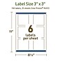 Avery Dissolvable Square Multipurpose Labels, 3" x 3", Off-white, 150/Pack (94101)~#|#~9BD126BA-949C-4575-BD16CDAE016863BC_sc7