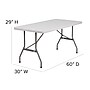 Flash Furniture Kathryn Folding Table, 60" x 30", Granite White (RB3060)~#|#~9BD1620D-4A80-474B-A531F6842BB8E70A_sc7