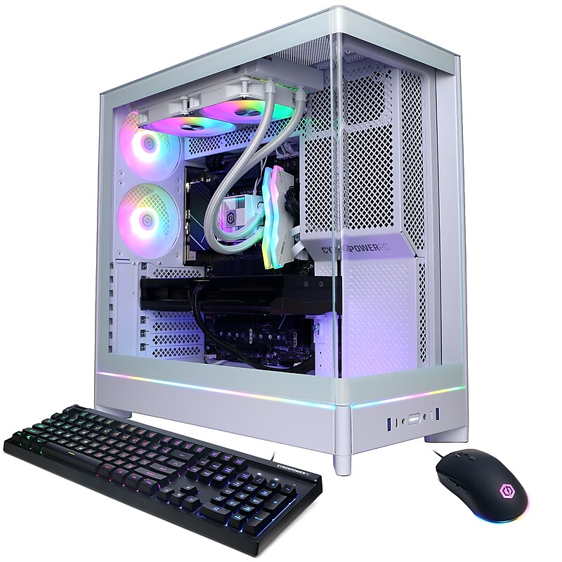 CyberPowerPC Gaming Desktop Computer, Intel Core i7-14700KF, GeForce RTX 5070 Ti 16GB, 32GB RAM, 2TB SSD, Windows 11 Home image 1
