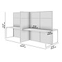 Bush Business Furniture Easy Office 4 Person Cubicle Desk, Natural Elm (EODH660NE-03K)~#|#~9BF1A84F-2C10-4E63-B9A9FA6874CBD0E9_sc7