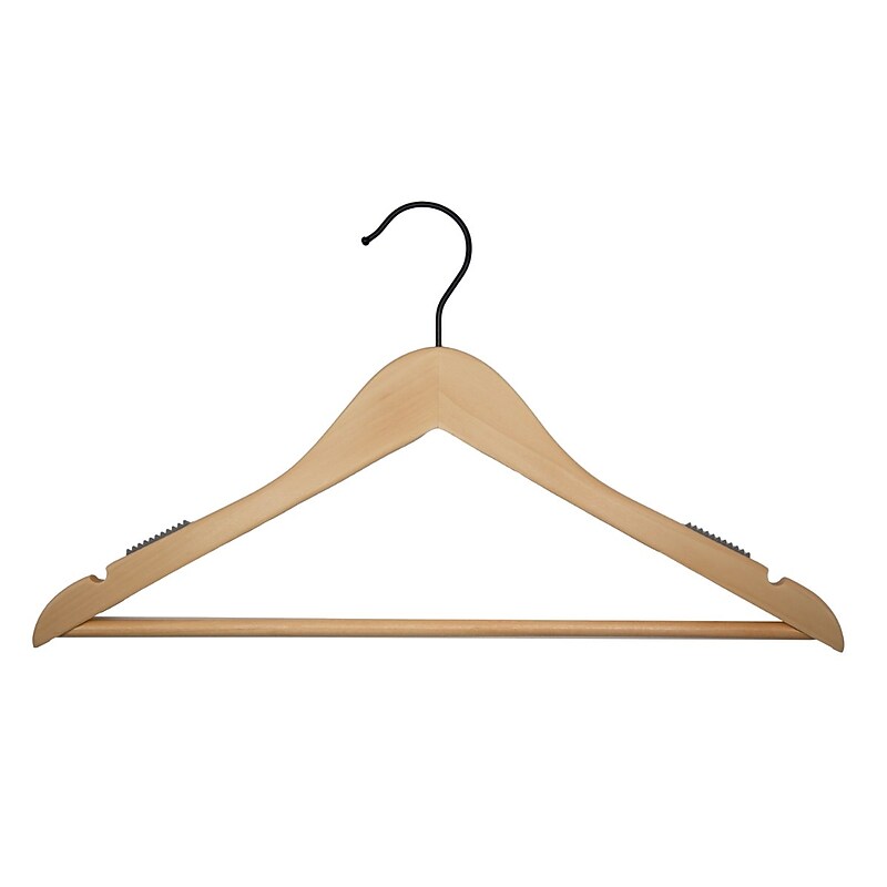 Nahanco Wood Clothes Hangers, Natural, 100/Carton (20017WBBH) image 1