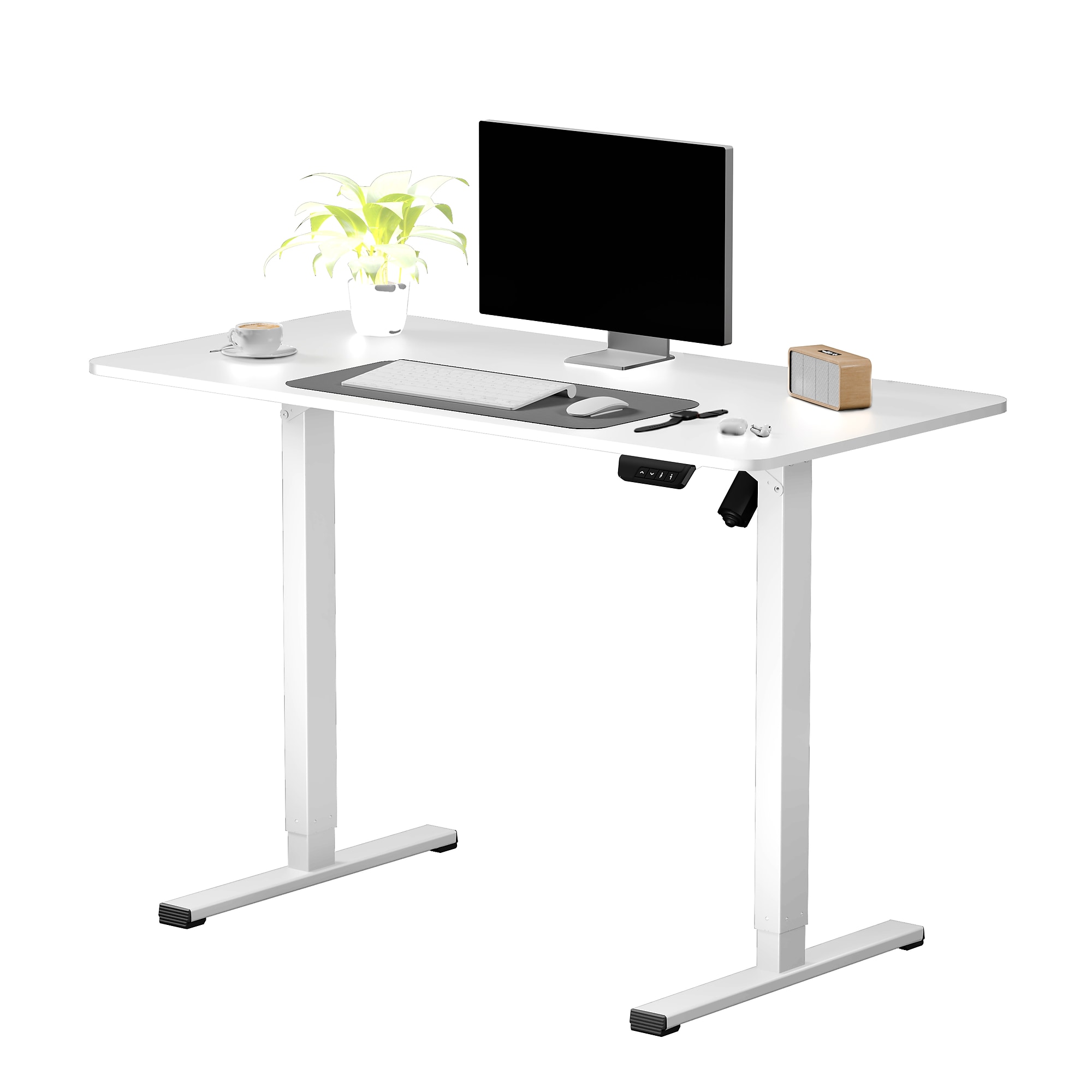 FlexiSpot EC2 48″W Electric Rectangular Adjustable Standing Desk, White (EC2W-4824W) Sansujyuku sansujyuku.com