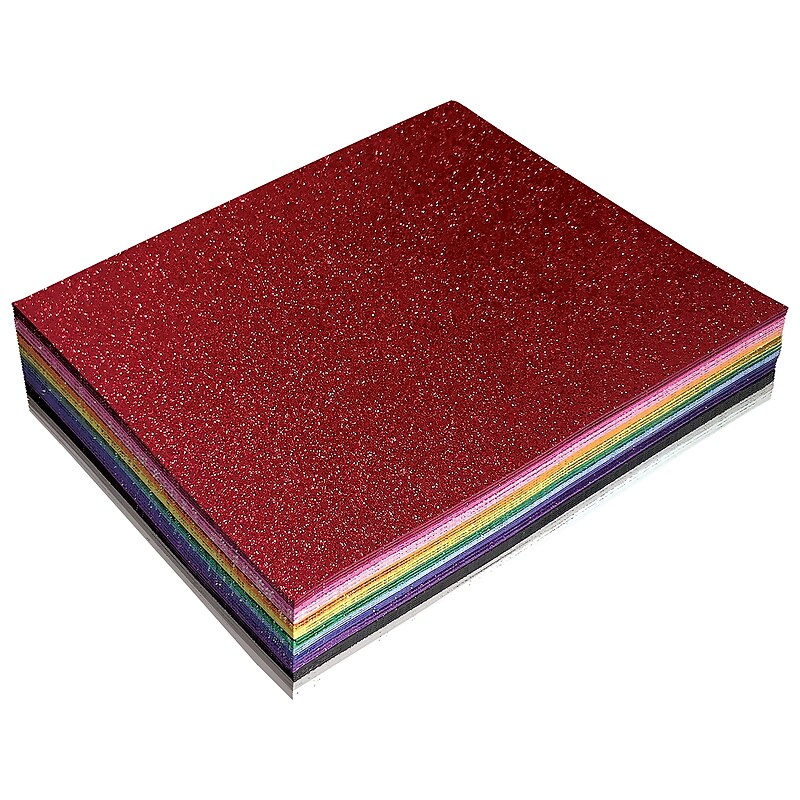 Better Office Glitter EVA Foam Sheets, Assorted Colors, 36/Pack (01150) image 1