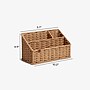 U Brands Woven 3-Compartment Paper Rope/Metal Desk Organizer, Brown (6086U01-04)~#|#~9BFD3EC4-1E87-4CD7-8F7E9285B7567AF1_sc7
