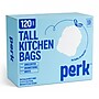 Perk™ 13 Gallon Kitchen Trash Bag, 28" x 24", Low Density, 0.9 mil, White, 120 Bags/Box (PK56750)~#|#~9BFD8093-5EF7-4732-BD4677160342DC5E_sc7