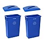 Alpine Industries Polypropylene Recycling Bin, 46 Gallon, Blue, 2/Pack (ALP477-R-BLU-PKG3-2)~#|#~9C036FEB-1762-465D-9ABB010F6476CE75_sc7