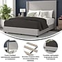 Flash Furniture Quinn Gray Upholstered Platform Bed with Headboard, Queen (YK1077GYQ)~#|#~9C0516F5-2E27-4430-86FAB561743039D9_sc7