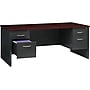 Hirsh 72"W Double-Pedestal Desk, Charcoal/Mahogany (20532)~#|#~9C05822D-E0E9-4D7E-84ED565F2FAF2E71_sc7