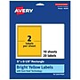 Avery Rectangle Laser/Inkjet Multipurpose Labels, 5" x 8-1/8", Bright Yellow (20/Pack)~#|#~9C05EF11-900E-4CC1-8B4D7099A5BFB93B_sc7