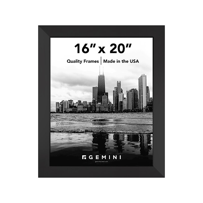 Gemini 16" x 20" Wood Picture Frame, Matte Black (GBLACK 11) image 1