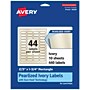 Avery Pearlized Ivory Rectangle Multipurpose Labels, 2/3" x 1-3/4", Ivory, 440/Pack (94209)~#|#~9C0E3720-25CB-4060-9D16F37156A627CF_sc7