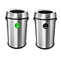 Alpine Industries Stainless Steel Compost and Trash Station with Open Lid, 17 Gallon, Silver, 2/Pack (ALP470-65L-CO-T)~#|#~9C10057D-4947-4F1D-815A931FAF4C1217_sc7