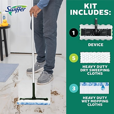 Swiffer Sweep and Mop Deluxe, 2-in-1 Floor Mopping and Sweeping Kit - Thumbnail 2