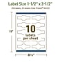 Avery Dissolvable Decorative Edge Multipurpose Labels, 1.5" x 3.5", Off-white, 250/Pack (94122)~#|#~9C1D0F08-DFD3-45E0-ADE6D9B9467BC64D_sc7