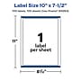Avery Laser/Inkjet Rectangle Multipurpose Labels, 10" x 7.5", White, 100 Labels/Box (94264)~#|#~9C1D6DF3-4C54-4A2F-BF8774461830A391_sc7