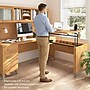 Bush Home Somerset 72W L-Shaped Sit to Stand Desk with Hutch, Maple Cross (SET015MC)~#|#~9C24E57A-0DB4-4C69-A362969D99F8E405_sc7