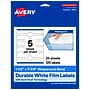Avery Laser/Inkjet Decorative Edge Waterproof Multipurpose Labels, 7.75"  x 1.5", White, 125/Pack (94118)~#|#~9C2B162A-8878-45C8-8913794A935DC363_sc7