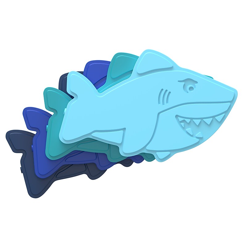bentgo Buddies Shark Kids Insulated Ice Packs, Assorted Colors, 4/Pack (BGICE-SHK) image 1
