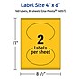 Avery Laser/Inkjet Oval Multipurpose Labels, 4" x 6", Bright Yellow, 160/Box (94057)~#|#~9C2E510A-4BD8-4965-BE9456D53B3834A9_sc7
