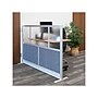 Luxor Modular Room Divider Starter Wall, 48"H x 70"W, Gray PET/Frosted Acrylic (MW-7048-FCG)~#|#~9C2F61F6-EAD7-4598-BFE4C830B9F00BB8_sc7