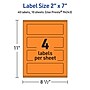 Avery Laser/Inkjet Multipurpose Rectangle Labels, 2" x 7", Bright Orange, 40/Pack (94243)~#|#~9C322F54-21AE-4E97-ABC68A03EE423F75_sc7