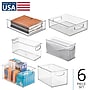 iDESIGN Assorted Stackable Plastic Storage Bin with Handles, Clear, 6/Pack (95583N)~#|#~9C34F5E6-C733-4F55-807638A27BBE866D_sc7