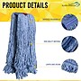 BISON LIFE Kleen Handler Blend String Mop Head, 24 oz., Blue, 24/Pack (BPES-LEM-BD-BL-24-1-24A)~#|#~9C369CFE-C38C-4E12-96C3E1E71A8DE442_sc7