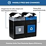 Commercial Zone Avante Series Polyethylene Dual-Stream Trash and Recycling Center, 110 Gallon, Black (787202MSA)~#|#~9C38ED6D-8819-41B6-9678D473221B7363_sc7