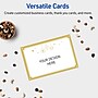 Avery Gold-Metallic Ornaments Matte Blank Card, White, 20/Pack (S00-FH3)~#|#~9C3A3803-FCB6-453A-A5C44CC47D07500A_sc7
