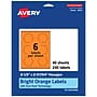 Avery Decorative Edge Multipurpose Labels, 2-1/2" x 2-57/64", Bright Orange, 240/Pack (94121)~#|#~9C3B2A9C-83AE-4888-91D10E3A1B7C067B_sc7