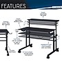 Techni Mobili 36" Mobile Desk, Black (RTA-3800SU-BK)~#|#~9C402F1E-10E3-4D9A-8F3350107608A1E3_sc7