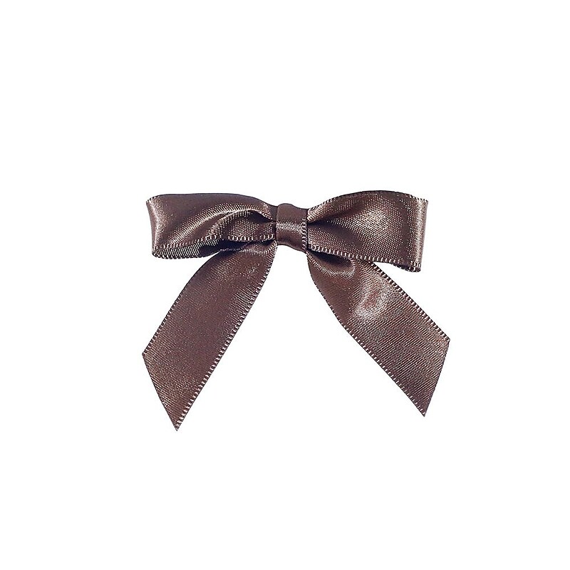 JAM Paper Satin Bows, Brown, 100/Pack (52640349191) image 1