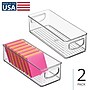 iDESIGN Small Stackable Plastic Storage Bin, Clear, 2/Pack (28317M2)~#|#~9C49D955-459F-4FC2-AAA37B9D644AAD1E_sc7