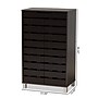 Baxton Studio Ernest Shoe Cabinet, Dark Brown and Grey (178-11027-HiT)~#|#~9C4EAA8E-DB41-4418-AC19B6E43BA7B736_sc7