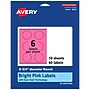 Avery Laser/Inkjet Round Multipurpose Labels, 2.75" Dia., Bright Pink, 60/Pack (94512)~#|#~9C508BFC-E5B0-463B-BE3B788899A8384C_sc7
