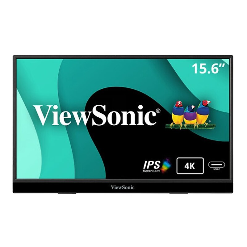 ViewSonic Portable 15.6" 60 Hz LED Monitor, Black (VX1655) image 1