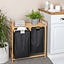 Household Essentials 2-Section Hamper with Lid, Bamboo, Black (HE1174)~#|#~9C51DAD1-A544-4867-8F6A18C98731E75E_sc7