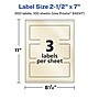 Avery Pearlized Ivory Rectangle Multipurpose Labels, 2.5" x 7", Ivory, 300/Box (94247)~#|#~9C546A8B-C1C7-4DD9-BCAC5C6A1A1DA896_sc7