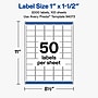 Avery Rectangle Laser/Inkjet Multipurpose Labels, Clear, 50 Labels/Sheet, 100 Sheets/Pack (19479311190)~#|#~9C5574A4-9326-4F76-9552868207179B6F_sc7