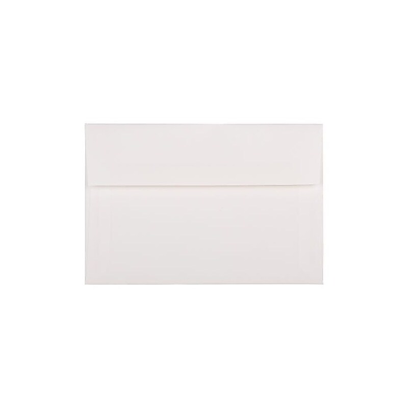 JAM Paper A8 Booklet Envelope 5 1/2" x 8 1/8", Bright White Wove, 100/Pack (STTW761d) image 1